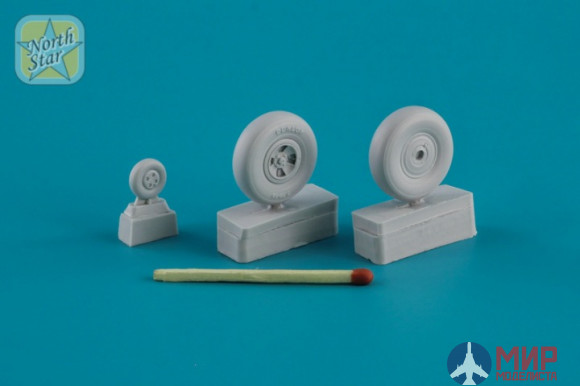 NS32018-b North Star Models 1/32 Колеса Wheels set for Spitfire4 sp. smooth tires wh. set L-t series