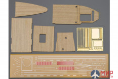 72124 Hasegawa 1/350 Фототравление Wooden deck for aircraft carrier akagi three flight deck