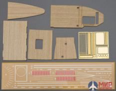 72124 Hasegawa 1/350 Фототравление Wooden deck for aircraft carrier akagi three flight deck