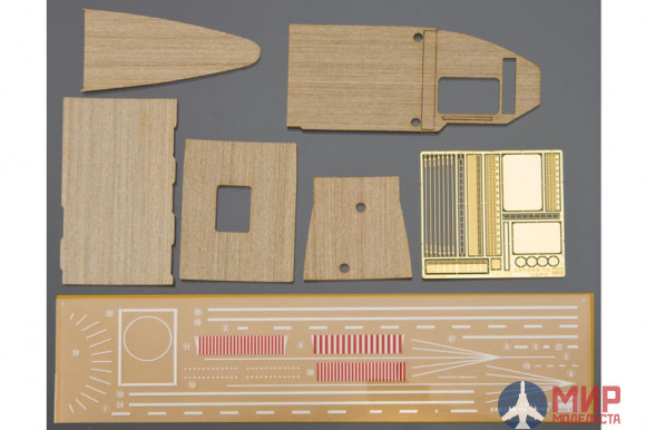 72124 Hasegawa 1/350 Фототравление Wooden deck for aircraft carrier akagi three flight deck