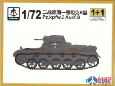 PS720096 S-Model Техника и вооружение  Pz.kpfw. I Ausf.B 1+1 Quickbuild  (1:72)