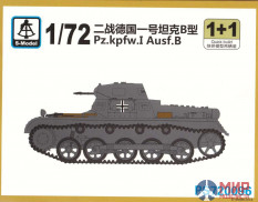 PS720096 S-Model Техника и вооружение  Pz.kpfw. I Ausf.B 1+1 Quickbuild  (1:72)