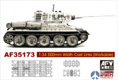 AF35173 AFV Club 1/35 Soviet T-34 500mm Width Cast Links (Workable)