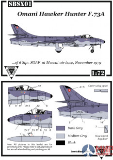 CTASBSX01 Cut then Add 1/72 Omani Hawker Hunter F.73A