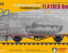 35A03 Sabre 1/35 German Railway FLATBED Ommr (2 in 1) FOR Any Light and Medium Tanks and Military ve
