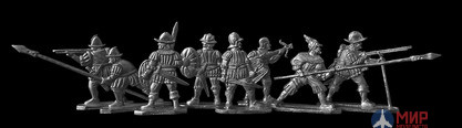 ТБ2102 Студия "Три богатыря" 54 мм Фигуры полуплоская пехота Испанцы ЦАМ (набор) олово