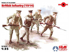35684 ICM 1/35 Британская пехота (1914), (4 фигуры)
