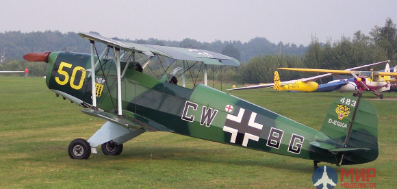 32030 ICM 1/32 Bücker Bü 131D, Германский учебный самолет ІІ МВ