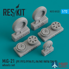 RS72-0122 ResKit МиГ-21 (ПФ/ПФС/ПФМ/ФЛ/M/MФ/MФН/СМ/Р) колеса