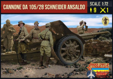 STRA016 Cannone da 105/28 Schneider Ansaldo with Italian Crew Фигуры Strelets *R