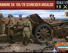 STRA016 Cannone da 105/28 Schneider Ansaldo with Italian Crew Фигуры Strelets *R