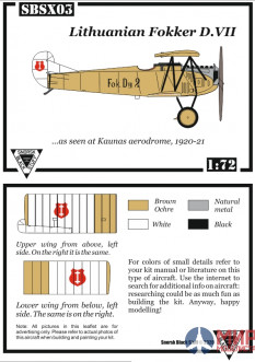 CTASBSX03 Cut then Add Lithuanian Fokker D. VII