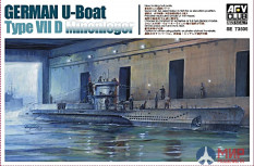 SE73505 AFV Club 1/350 Немецкая подводная лодка German U-Boat Type VII D Minenleger