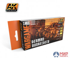 AK-1552 AK Interactive Набор акриловых красок GERMAN DUNKELGELB SET (немецкий тёмно-желтый) (6 красо