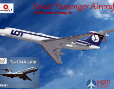 AMO72249-01S Amodel 1/72 Самолет Ту-134А Аэрофлот поздний