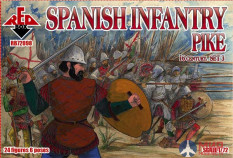 RB72098 Red Box 1/72 Spanish Infantry (Pikes). Set 3.  16 century