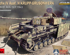 35330 MiniArt Немецкий танк Pz.Kpfw.IV Ausf.H Krupp-Grusonwerk с интерьером. Август-сентябрь 1943 г.