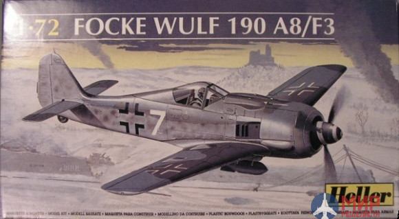 80235 Heller 1/72 Самолет Фоке-Вульф Fw-190 A8/f3