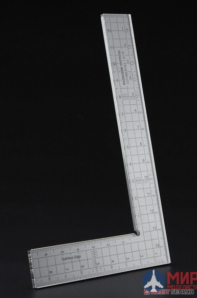 71615 Hasegawa Масштабная измерительная линейка для резки L образной формы (кромка из нержавеющей ст
