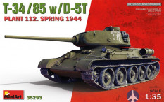 35293 MiniArt T-34/85 w/D-5T Plant 112. Spring 1944