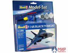 64029 REVELL ПОДАРОЧНЫЙ НАБОР. ИСТРЕБИТЕЛЬ-ПЕРЕХВАТЧИК F-14A BLACK TOMCAT (1:144)