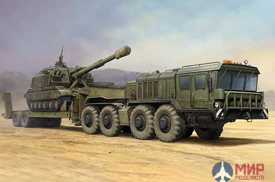 01039 Trumpeter 1/35 автомобиль Russian KZKT-7428 Transporter with KZKT-9101 Semi-Trailer