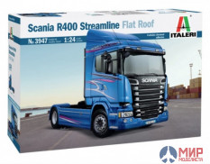 3947 Italeri автомобиль  SCANIA R400 STREAMLINE Flat Roof  (1:24)