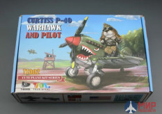 TT002 T-Model Curtiss P-40 Warhawk And Pilot (Cute Plane Kit Series)