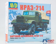 1343AVD AVD Models Сборная модель КРАЗ-214 бортовой с тентом 1/43