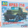 1343AVD AVD Models Сборная модель КРАЗ-214 бортовой с тентом 1/43