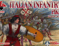 RB72101 Red Box 1/72 Italian Infantry (Pikes) . Set 3. 16 century