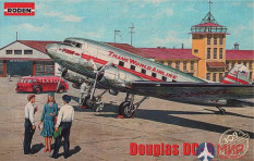 ROD309 Roden 1/144 Самолет Douglas DC-3 Trans World Airlines, late 1930s