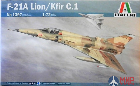 1397 Italeri самолёт F-21A LION/KFIR C.1 (1:72)