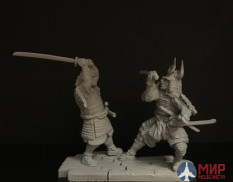 ТБ564 Три Богатыря Диорама дерущиеся самураи, XVI 54мм