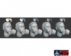 ARM356123 Armor35 1/35 Головы в противогазах (№1) , 3D-печать