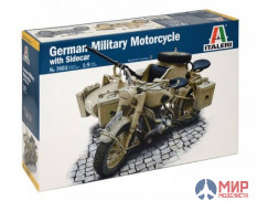 7403 Italeri мотоцикл German Military Motorcycle with Sidecar (1:9)