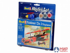 64116 REVELL ПОДАРОЧНЫЙ НАБОР НЕМЕЦКОГО ТРИПЛАНА FOKKER DR.1 (1:72)