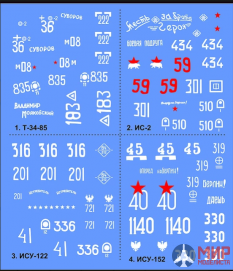 15001 New Penguin Танки ИС-2, Т-34-85, САУ ИСУ-122, ИСУ-152