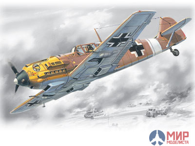 72133 ICM 1/72 Самолет Мессершмитт Bf-109 E-7 Trop