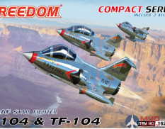 162704 Freedom Model Kits F104J & TF104 USAF (Compact Series) include 2 Full Kits