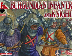 RB72110 Red Box 1/72 Burgundian infantry and knights (set 2). 15 century