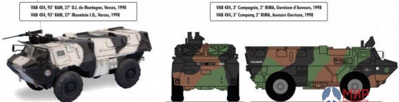 81130  БТР VAB 4x4 (1:35) Heller