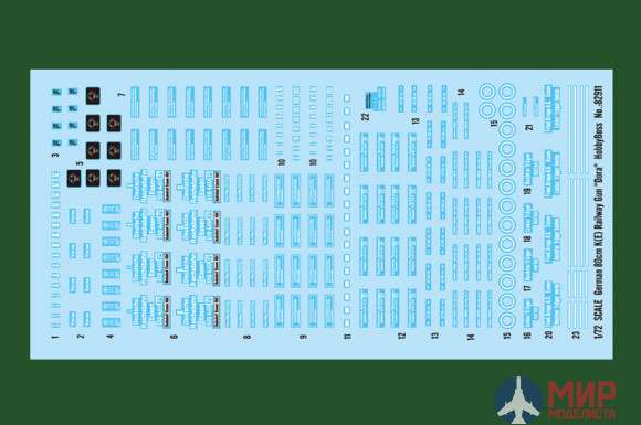 82911 Hobby Boss  пушка German 80cm K(E) Railway Gun "Dora"  (1:72)