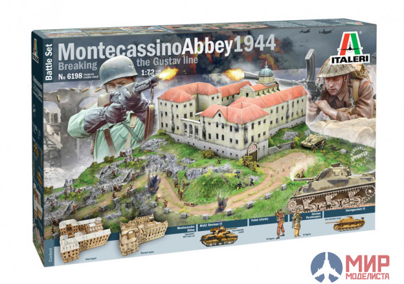 6198 Italeri 1/72 Monte Cassino Abbey 1944 Breaking the Gustav Line - BATTLE SET