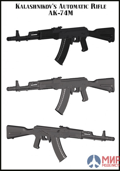 EMA-35020 1/35 Evolution Miniatures Kalashnikov AK-74M ( two pieces )