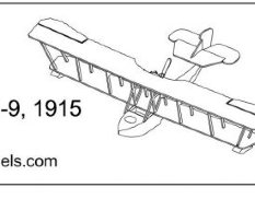 KBA35308 Combrig 1/350 Гидросамолет Grigorovich M-9, 1915 x 2 pcs.