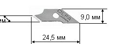 OL-COB-1 Olfa Лезвие OLFA перовое из нержавеющей стали для CMP-1, 5х24x0,5мм, 15шт