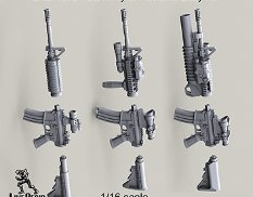 LRE16004 LiveResin US Army M4 carbine Easy Kit 1/16