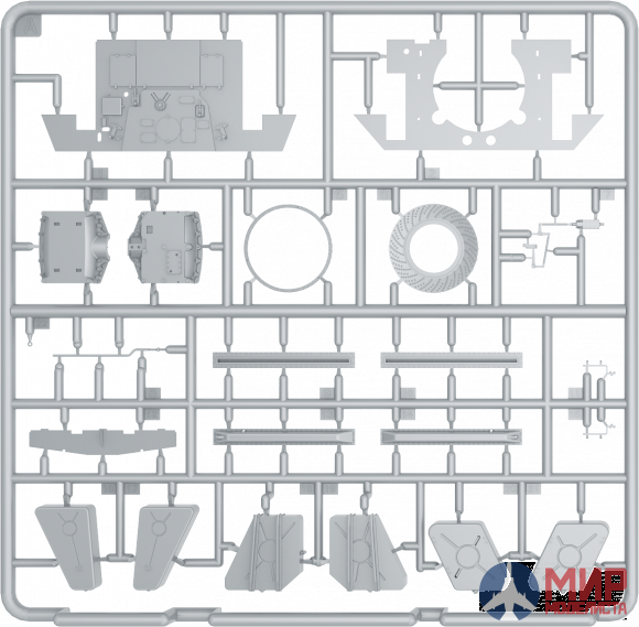 35205 MiniArt аксессуары  T-34 Engine V-2-34 & TRANSMISSION SET  (1:35)