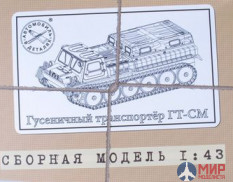 3001KIT AVD Models 1/43 Сборная модель ГТ-СМ гусенечный транспортер (KIT)